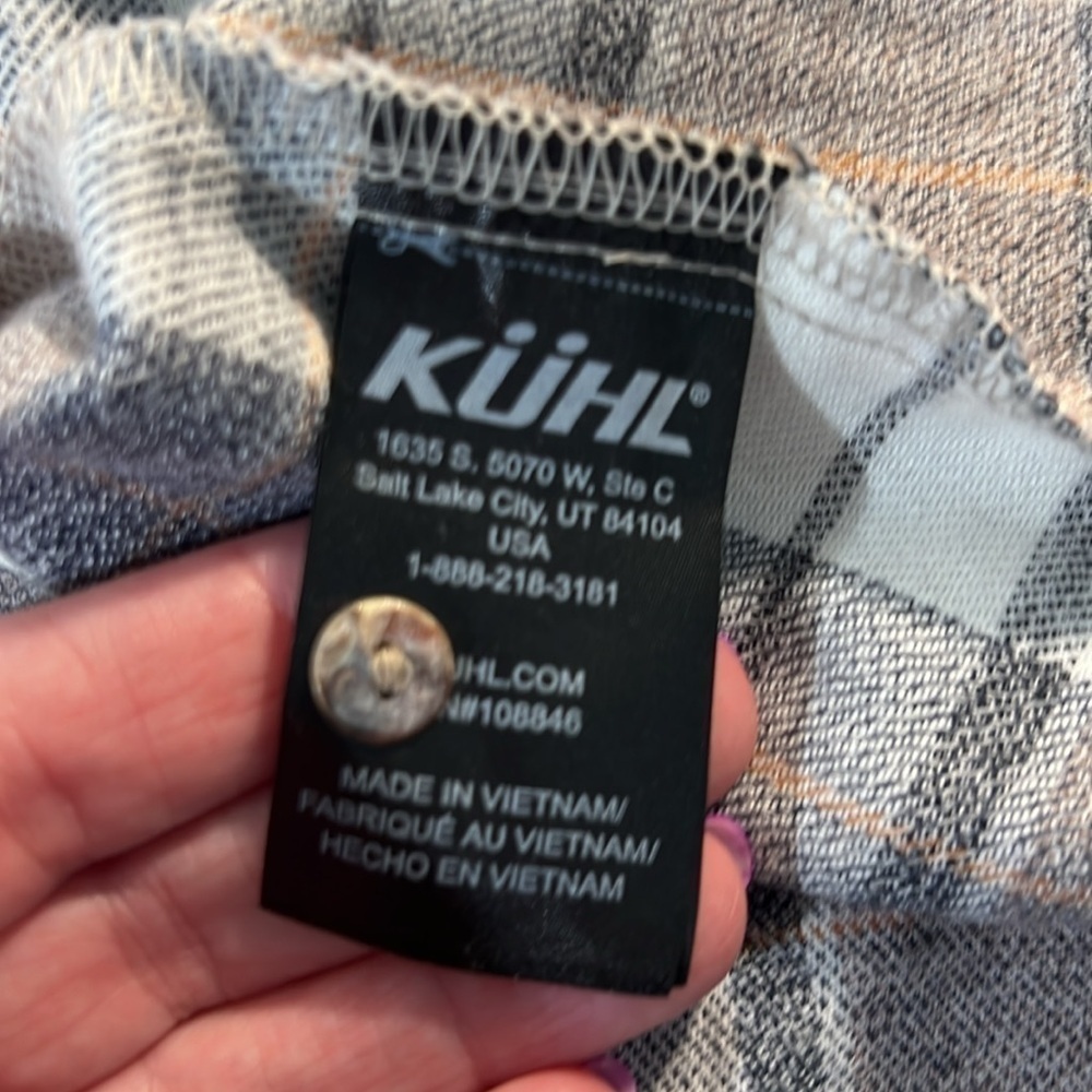 NWT $89 KUHL Women Long Sleeve Button Down Flannel Shirt Cedar Rose Color Large - Picture 11 of 12